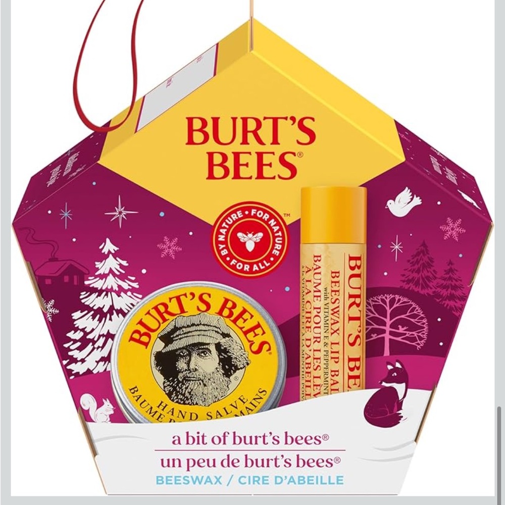 Burt's Bees Holiday Gift Set Lip balm+ Hand Salve